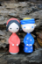 Picture of Vietnam wedding cake topper, Red & Blue Ao dai wedding cake topper