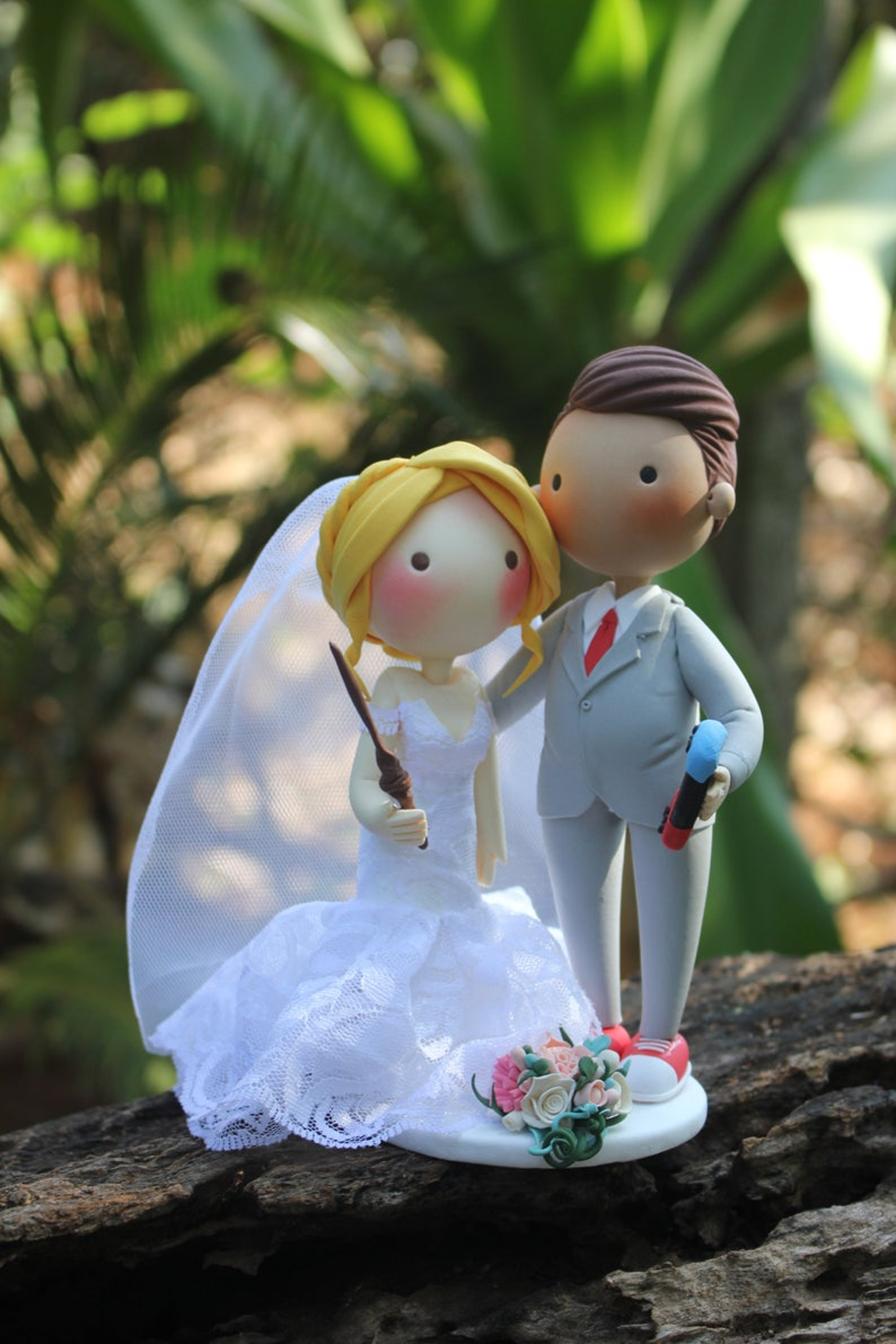 World Cake Topper. Wedding cake topper, Magical bride and Gamer groom
