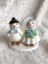 Picture of Snowman wedding cake topper, Skiing wedding cake topper