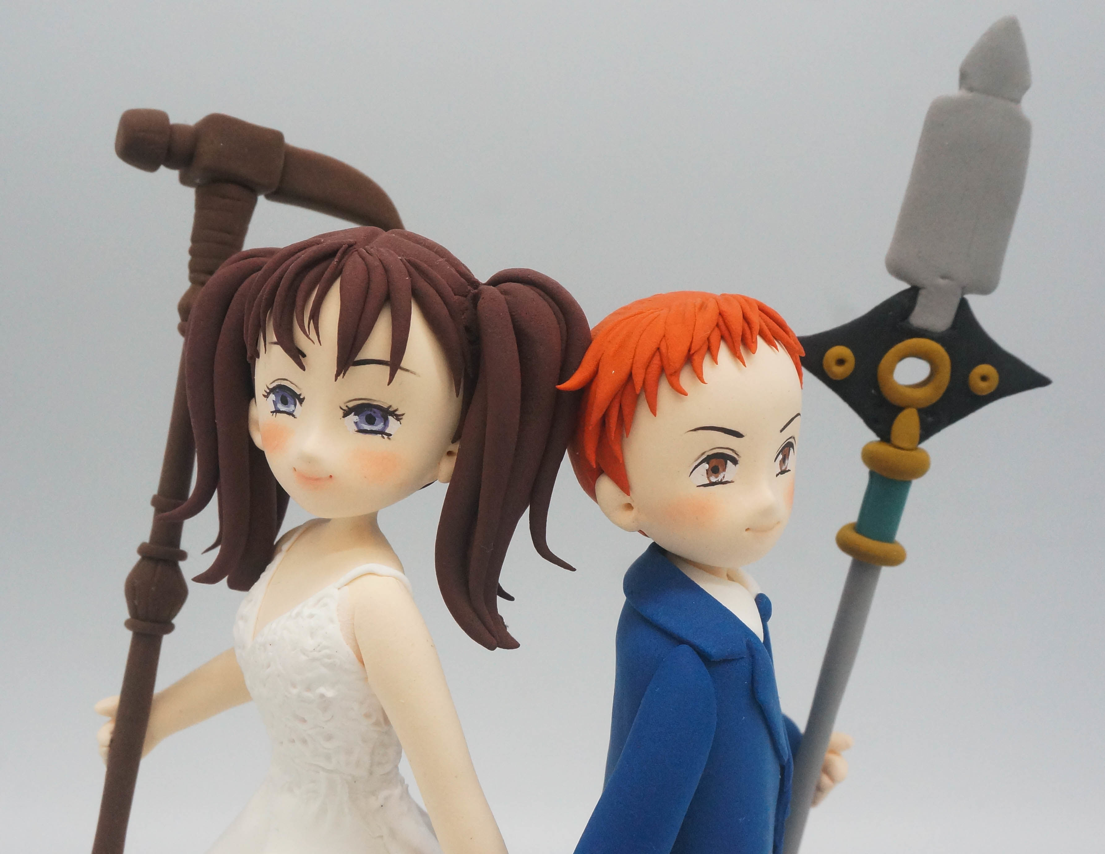 World Cake Topper. Geeky Anime Fandom With Inspired Seven Deadly Sins  Wedding Cake Topper