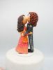 Picture of Mexican & Indian Lesbian Wedding Cake Topper, Bride & Bride Cake Topper