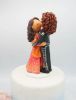 Picture of Mexican & Indian Lesbian Wedding Cake Topper, Bride & Bride Cake Topper