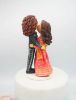 Picture of Mexican & Indian Lesbian Wedding Cake Topper, Bride & Bride Cake Topper