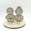 Picture of Wood Japanese Wedding Cake Topper, Kokeshi doll style, Custom Wood Standee cake topper