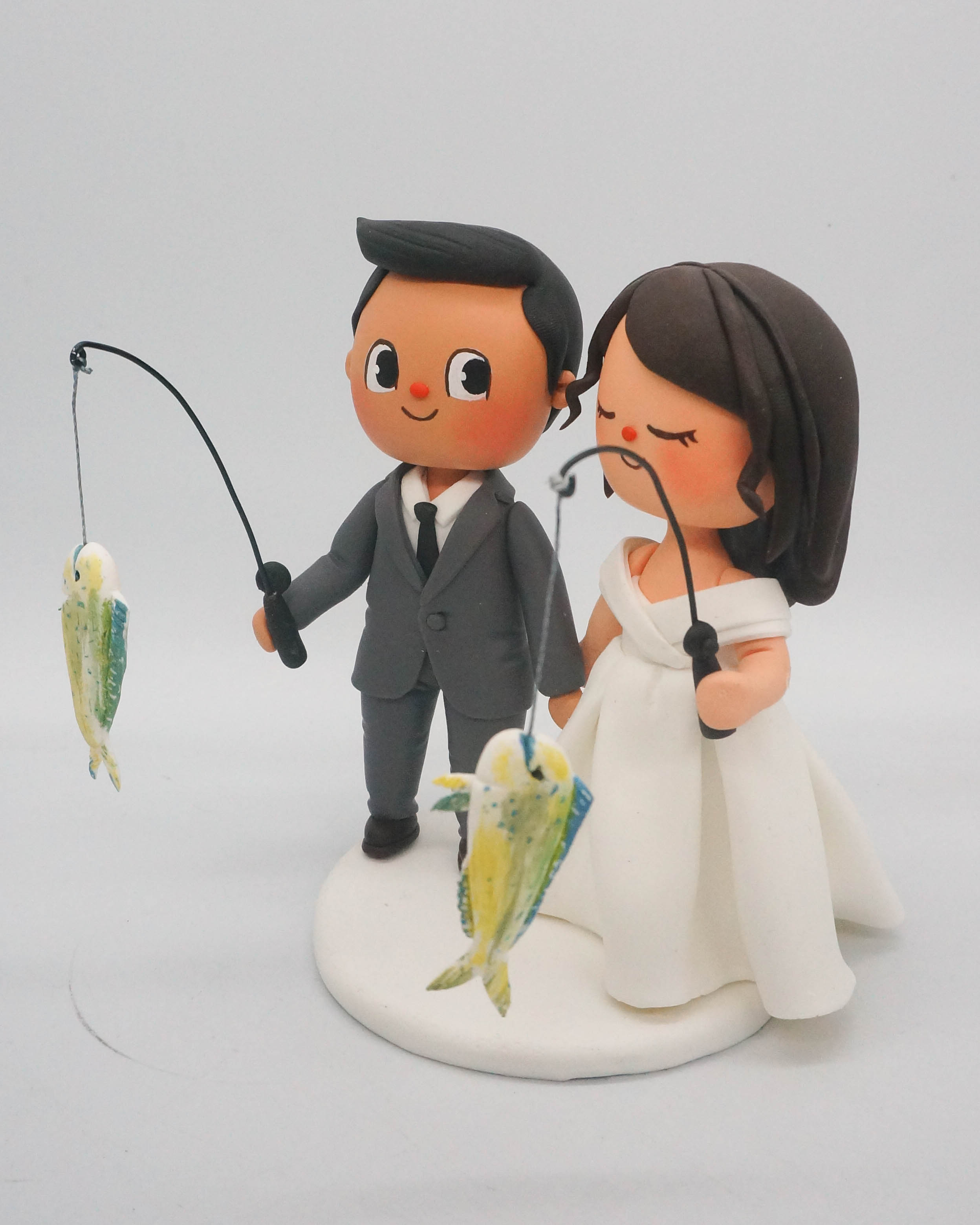World Cake Topper. Fishing Wedding Cake Topper, Animal Crossing