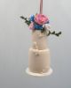 Picture of Wedding cake replica, mini cake replica, Christmas wedding cake ornament, first anniversary gift