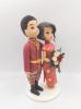 Picture of Chinese Bride & Cambodian Groom Wedding Cake Topper, Cheongsam Cake Topper, Qipao Cake Topper
