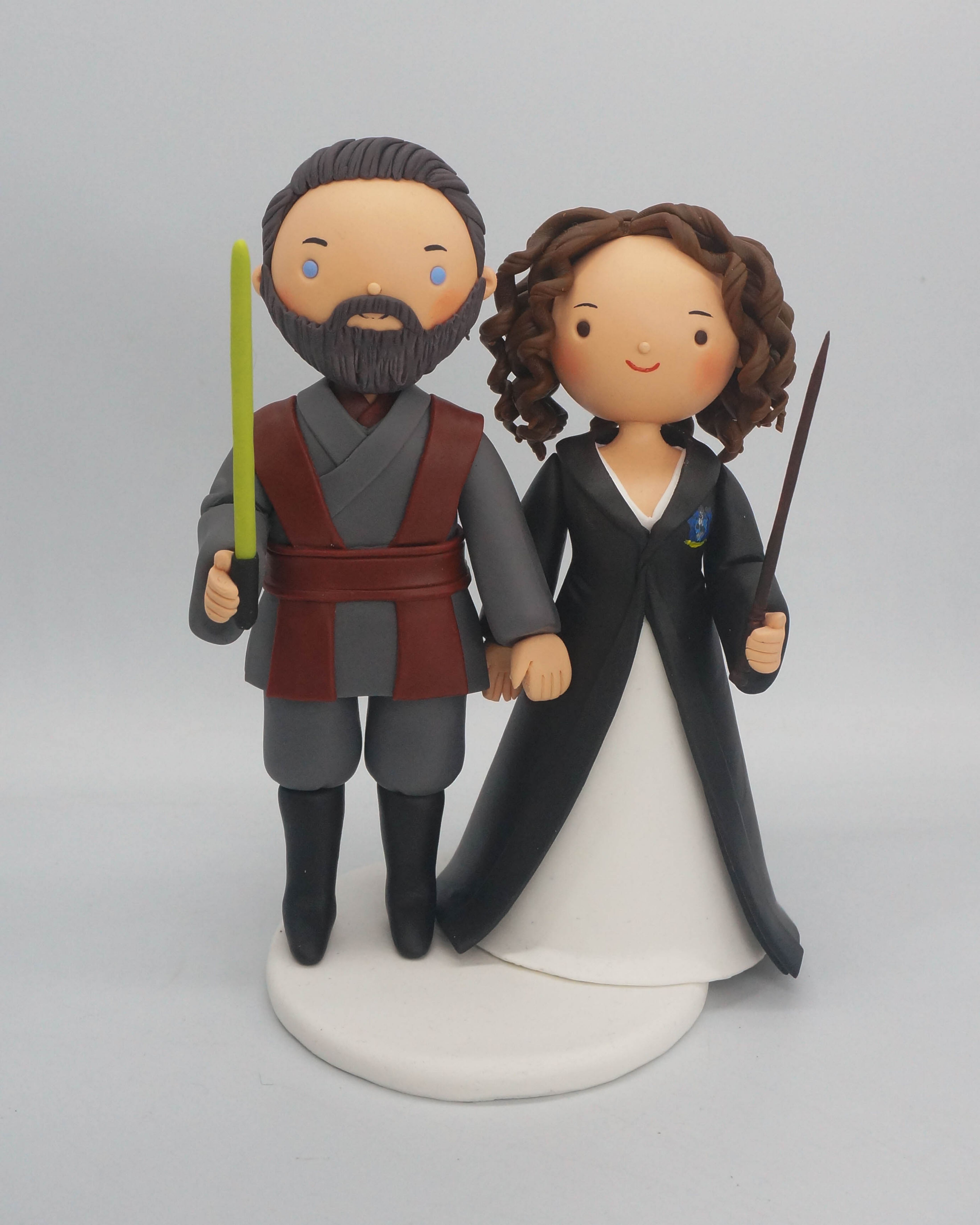 Picture of Harry Potter fandom & Star Wars fandom Wedding Cake Topper, Cur