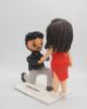 Picture of Proposing Wedding Cake Topper, Engagement Anniversary Gift, On One Knee Wedding Figurine