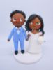 Picture of African American Couple Wedding Cake Topper, Animal Crossing Inspired Wedding