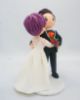 Picture of Superman Wedding Cake Topper, Purple Short Hair Bride & Superman Groom Topper, DC Fans Wedding