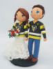 Picture of Pittsburgh Penguins Wedding Cake Topper,  Hockey Fans Wedding Cake Topper