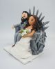 Picture of Game of Thrones Wedding Cake Topper, GoT Inspired Wedding, Iron Throne Cake Topper, Plus Size Couple