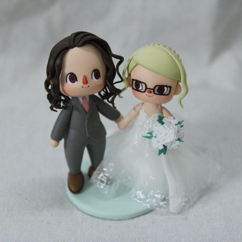 Picture of Villagers Wedding Cake Topper, Animal Crossing inspired Wedding, Anniversary Gifts for Gamers