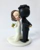 Picture of Gorgeous wedding cake topper, Full Beard Groom Wedding Cake Topper, Kissing Cake Topper