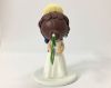Picture of US & Brazil Wedding Cake Topper, Interracial Wedding Topper, Flag Wedding Cake Topper