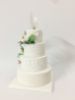 Picture of 4 tiers Wedding Cake Ornament, First Year Married Anniversary Gift, Wedding cake with topper replica figurine