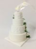 Picture of 4 tiers Wedding Cake Ornament, First Year Married Anniversary Gift, Wedding cake with topper replica figurine