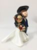 Picture of Rustic Wedding Cake Topper, Cowboy Groom and Bohemian Bride cake topper, Autumn Wedding Theme
