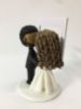 Picture of Ok Cupid Wedding Cake Topper, Dark Brown Wedding Couple, Wedding Gifts for Dating App Couple