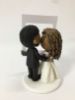 Picture of Ok Cupid Wedding Cake Topper, Dark Brown Wedding Couple, Wedding Gifts for Dating App Couple