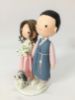 Picture of Korean Hanbok Wedding Cake Topper with Dog, Unique Wedding Gifts for Korean Couples, Pastel Theme 