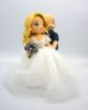 Picture of Bicycle Wedding Cake Topper, Muscular Groom and Beautiful Bride, First Date Wedding Cake Topper