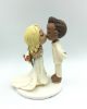 Picture of Chic Vintage Wedding Cake Topper, Kissing Bride & Groom wedding cake topper