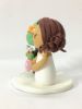 Picture of Mini Ninja Turtle Wedding Cake Topper, Mike Groom Clay Figurine 
