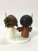 Picture of Star Wars Wedding Cake Topper, Afro Haircut Jedi Groom Wedding Cake Topper