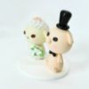 Picture of Halloween Themed Wedding Cake Topper, Sheep & Pig wedding cake topper