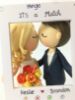 Picture of Hinge Wedding Cake Topper, Dating App Themed Wedding, It's a Match Wedding Cake Topper