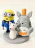 Picture of Minion & Totoro Wedding Cake Topper with a Dog, Gay Wedding cake Topper, Same sex wedding