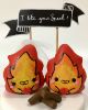 Picture of Mr & Mrs Calcifer Wedding Cake Topper, I Like Your Spark Wedding Cake Topper, Howl's Moving Castle Inspired Figurine