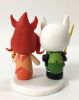 Picture of Finn & Flame Princess Wedding Cake Topper, Adventure Time Wedding Theme, Cartoon Commission Wedding Keepsake