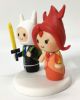 Picture of Finn & Flame Princess Wedding Cake Topper, Adventure Time Wedding Theme, Cartoon Commission Wedding Keepsake