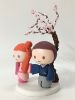 Picture of Cherry Blossom wedding cake topper, Japan Wedding Cake Topper, Kimono Wedding Cake Topper