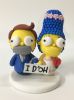 Picture of The Simpsons Wedding Cake Topper, I D'OH sign Wedding Cake Topper, Marge & Homer Wedding Figurine