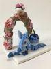 Picture of Vaporeron and Glaceon Pokemon Wedding Cake Topper with Floral Arch, Commission Pokemon Character