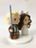 Picture of Jedi Lightsaber Groom & Minnie Mouse Bride with Mickey Pretzel Wedding Cake Topper, Star Wars & Disney Wedding Theme