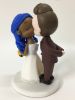 Picture of Interracial Wedding cake topper, Blue Hair Bride Figurine