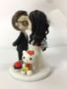 Picture of Hello Kitty & Pokemon Themed Wedding Cake Topper, Geek Couple Wedding Cake Topper