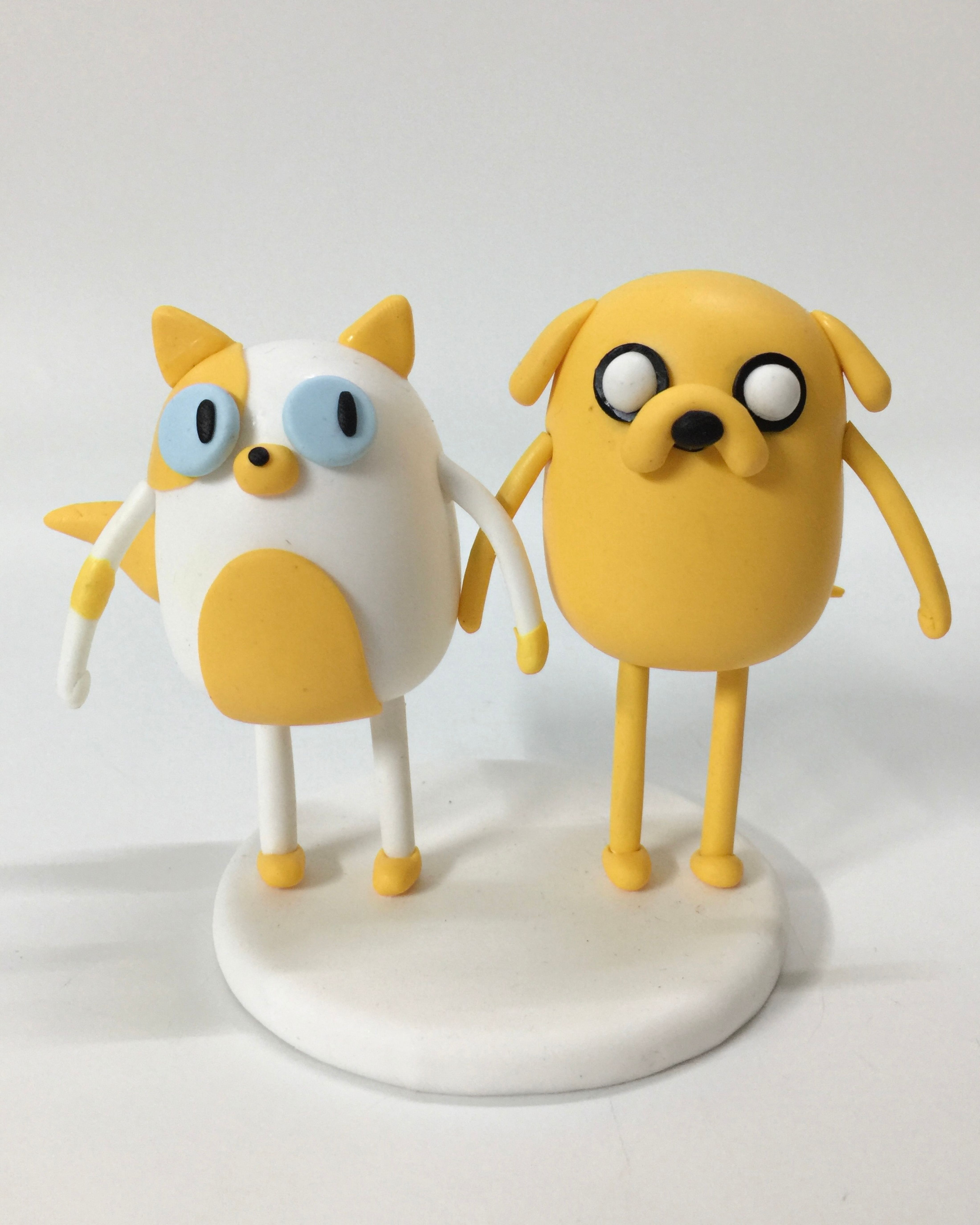 Picture of Jake & Cake Wedding Cake Topper, Gifts for Adventure Time Lovers, Jake the Dog Clay Figure