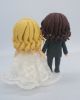 Picture of Handmade Animal Crossing Wedding Cake Topper, Long Hair Groom & Blonde Bride Figurine