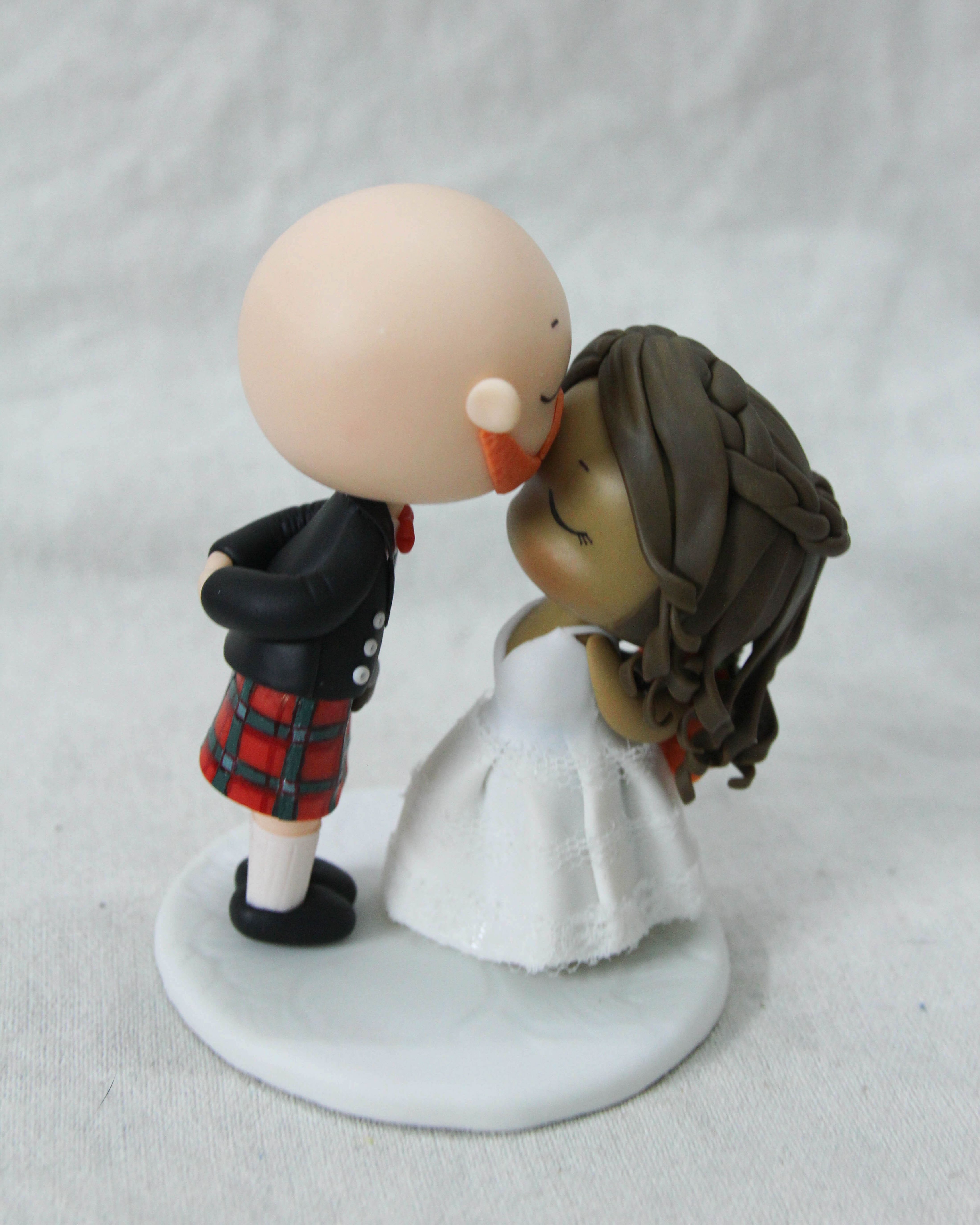 Picture of Scottish Kilt Wedding Cake Topper, Traditional Scottish Wedding Keepsake