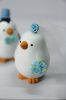 Picture of Kissing Penguin Wedding Cake Topper, Blue Themed Penguin Cake Topper, Miniature Penguin Figurine Gift