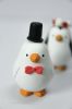 Picture of Mixed Race Penguin Wedding Cake Topper, Valentines Day Gift for Interracial Couples