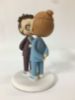 Picture of Gay Wedding Cake Topper, Curly hair groom and high bun groom, Sneakers wedding cake topper