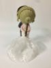 Picture of Lace mermaid dress bride & Grey suit groom wedding cake topper, Lightsaber & Wizard Wand Clay Figurine