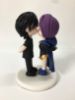 Picture of Teen Titans Wedding Cake Topper, Raven Bride & Ghost Shirt Cosplay Groom Clay Figurine, Custom Commission Topper